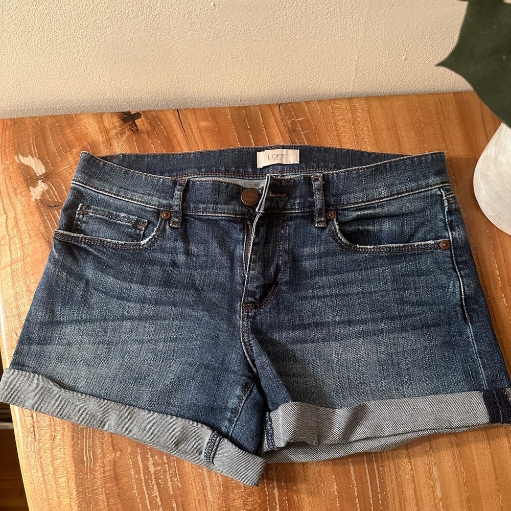 Loft denim blue jean shorts